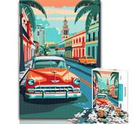 Puzzles for Teenagers Cuba Cityscape Puzzles 1000 Pieces for Teenagers,learning Educational Toys Unique Home Decor And Gifts 26x38cm