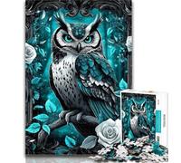 Puzzles for Teenagers Dark Owl 1000 Piece Jigsaw Puzzles for Teenagers,Challenging Game for The Whole for Women, Gifts for Men 50x75cm