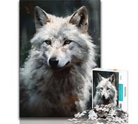 Puzzles for Teenagers Direwolf Portrait Painting 1000 Pieces Jigsaw Puzzles For Teens And Adults,Toys Educational Games Stress Relieving Enhance Love between Couples (50x75cm)