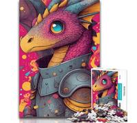 Puzzles for Teenagers Dragon Rider Adult Jigsaw Puzzles 1000 Pieces,Family Game Stress Reliever Difficult Challenge Secret Santa Gifts 26x38cm