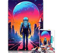 Puzzles for Teenagers Dream Astronauts Puzzles for Adults 1000 Pieces,Toys Educational Games Stress Relieving Enhance Love between Couples 50x75cm