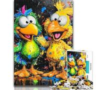 Puzzles for Teenagers Duck Graffiti 1000 Piece Jigsaw Puzzles for Teenagers,Diy Modern Wall Art Unique Gift Home Decor 26x38cm