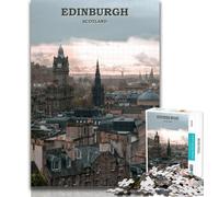 Puzzles for Teenagers Edinburgh Travel POSTER 1000 Piece Jigsaw Puzzle for Adults And Teenagers,Birthday Present, Gifts for And Age 14 26x38cm