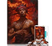 Puzzles for Teenagers Epic Fantasy Fire Mage Red Puzzles 1000 Pieces for Adults,Challenging Game Toys for Is Ideal As A Gift for The Whole Family (26x38cm)