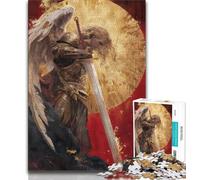Puzzles for Teenagers Fantasy Angel Knight Jigsaw Puzzles for Adults,Educational Games Home Decoration Deal As Gifts for The Whole Family (38x26cm)