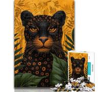 Puzzles for Teenagers Fantasy Black Panther Jigsaw Puzzles for Adults 1000 Piece,Family Game Birthday Gifts.Challenge High Difficulty 50x75cm