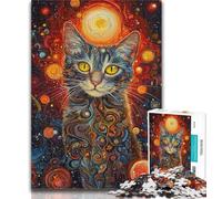 Puzzles for Teenagers Fantasy Cat 1000 Pieces Jigsaw Puzzle For Adults Teens,gifts for Friends And Family for for Age 14 26x38cm