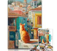 Puzzles for Teenagers Fantasy Cat Puzzles for Teenagers 1000 Pieces,Toys Educational Games Stress Relieving Unique Home Decor And Gifts 50x75cm