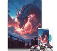 Puzzles for Teenagers Fantasy Chinese Dragon 1000 Pieces Jigsaw Puzzle for Adults& Teens,Stress Reliever Staycation Kill Time Funny Gift 75x50cm