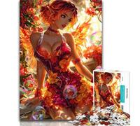 Puzzles for Teenagers Fantasy Dark Girl Jigsaw Puzzles for Adults 1000 Piece,Family Game Birthday Gifts.Challenge High Difficulty 50x75cm