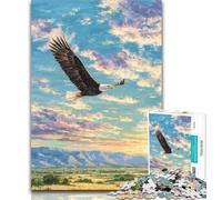 Puzzles for Teenagers Fantasy Eagle Jigsaw Puzzles for Adults,Challenging Game Toys for Is Ideal As A Gift for The Whole Family 26x38cm