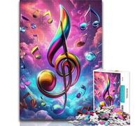 Puzzles for Teenagers Fantasy Music Symbols 1000 Piece Jigsaw Puzzle for Adults And Teenagers,Secret Santa Gifts for And Age 14 (50x75cm)