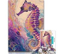 Puzzles for Teenagers Fantasy Seahorse 1000 Pieces Jigsaw Puzzles for Adults And Teens,Wall Decoration Unique Birthday And Xmas Gifts Suitable for And 14 50x75cm