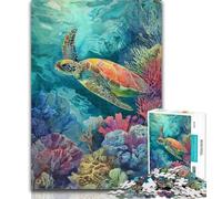 Puzzles for Teenagers Fantasy Turtle 1000 Piece Jigsaw Puzzles for Teenagers,Challenging Game for The Whole for Women, Gifts for Men 50x75cm
