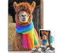 Puzzles for Teenagers Farm Alpaca Adult Puzzles 1000 Pieces,for Is Ideal As A Gift for The Whole Family for And 14 Years Old 26x38cm