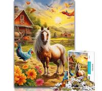 Puzzles for Teenagers Farm Animal Jigsaw Puzzle 1000 Pieces for Teenagers,Decompressing Intellectual Educational Toy Birthday Present, Gifts 75x50cm