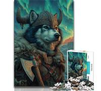 Puzzles for Teenagers Fierce Siberian Husky 1000 Pieces Jigsaw Puzzles For Teens And Adults,Challenging Game And Family Play Secret Santa Gifts 38x26cm
