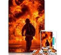 Puzzles for Teenagers Firefighters Adult Jigsaw Puzzles 1000 Pieces,Family Game Stress Reliever Difficult Challenge Secret Santa Gifts (26x38cm)