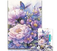 Puzzles for Teenagers Flower And Butterfly 1000 Piece Jigsaw Puzzles for Teenagers,Toys Educational Games Stress Relieving Wall Decoration 50x75cm