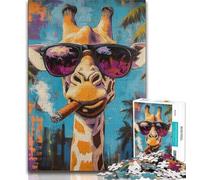 Puzzles for Teenagers Flower Bunny Jigsaw Puzzles for Adults 1000 Piece,with Matching Poster And Trivia Sheet for Age 14 (50x75cm)
