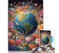 Puzzles for Teenagers Flower Earth Jigsaw Puzzles for Adults 1000 Piece,Family Game Birthday Gifts.Challenge High Difficulty 26x38cm