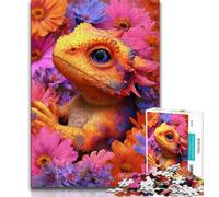 Puzzles for Teenagers Flowers And Baby Dragons Puzzles for Adults 1000 Pieces,Toys Educational Games Stress Relieving Enhance Love between Couples (50x75cm)