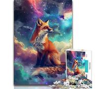 Puzzles for Teenagers Fox in The Clouds Jigsaw Puzzles 1000 Pieces for Adults Teens,Family Game Stress Reliever Difficult Challenge Secret Santa Gifts (50x75cm)