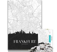 Puzzles for Teenagers Frankfurt 1000 Piece Jigsaw Puzzle for Adults And Teenagers,Secret Santa Gifts for And Age 14 26x38cm