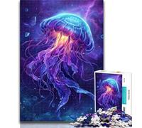 Puzzles for Teenagers Galaxy Jellyfish Jigsaw Puzzles for Adults 1000 Piece,Family Game Birthday Gifts.Challenge High Difficulty 50x75cm