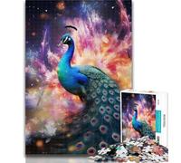 Puzzles for Teenagers Galaxy Peacock Jigsaw Puzzles 1000 Pieces for Adults Teens,Family Game Stress Reliever Difficult Challenge Secret Santa Gifts 50x75cm