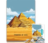 Puzzles for Teenagers Giza Ancient Wonders 1000 Piece Jigsaw Puzzle for Adults And Teenagers,Birthday Present, Gifts for And Age 14 26x38cm