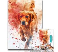 Puzzles for Teenagers Golden Retriever Portrait 1000 Piece Jigsaw Puzzle for Adults And Teenagers,Birthday Present, Gifts for And Age 14 75x50cm
