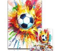 Puzzles for Teenagers Graffiti Football Jigsaw Puzzles for Adults,Challenging Game Toys for Is Ideal As A Gift for The Whole Family 50x75cm