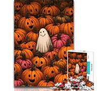 Puzzles for Teenagers Halloween Pumpkin Soul Puzzles for Adults 1000 Pieces,Toys Educational Games Stress Relieving Enhance Love between Couples 50x75cm
