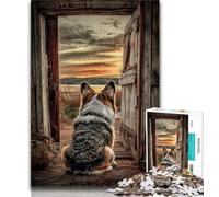 Puzzles for Teenagers Happy Corgi Jigsaw Puzzles for Adults,Challenging Game Toys for Is Ideal As A Gift for The Whole Family (50x75cm)