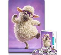 Puzzles for Teenagers Happy Sheep Adult Jigsaws 1000 Pieces Difficult,Challenging Game And Family Play Secret Santa Gifts 26x38cm