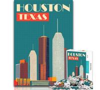 Puzzles for Teenagers Houston Texas 1000 Pieces Jigsaw Puzzle For Adults Teens,learning Educational Toys Unique Home Decor And Gifts 75x50cm
