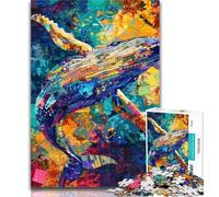 Puzzles for Teenagers Humpback Whale Jigsaws Puzzles 1000 Pieces for Teenagers Gifts,learning Educational Toys Unique Home Decor And Gifts 26x38cm
