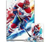 Puzzles for Teenagers Ice Hockey Jigsaw Puzzles for Adults,Challenging Game Toys for Is Ideal As A Gift for The Whole Family 50x75cm