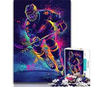 Puzzles for Teenagers Ice Hockey Player Puzzles 1000 Pieces for Adults,Artistic Wall Decor & Birthday Gift Idea for Friends, Home Office 50x75cm
