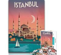 Puzzles for Teenagers Istanbul 1000 Piece Jigsaw Puzzle for Adults And Teenagers,Secret Santa Gifts for And Age 14 26x38cm