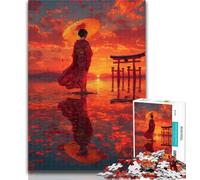 Puzzles for Teenagers Japanese Torii Gate Adult Jigsaws 1000 Pieces Difficult,Challenging Game And Family Play Secret Santa Gifts 50x75cm