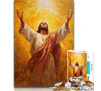 Puzzles for Teenagers Jesus Art 1000 Piece Jigsaw Puzzles for Teenagers,is Ideal As A Gift for The Whole Family Suitable for And 14 (50x75cm)