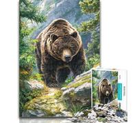 Puzzles for Teenagers Jungle Grizzly Jigsaw Puzzles for Adults 1000,Toys Educational Games Stress Relieving Wishlist with Santa Claus 50x75cm