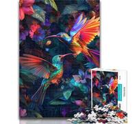 Puzzles for Teenagers Jungle Hummingbird 1000 Piece Jigsaw Puzzles for Teenagers,Diy Modern Wall Art Unique Gift Home Decor 26x38cm