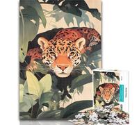 Puzzles for Teenagers Jungle Jaguar Jigsaw Puzzles for Teenagers 1000,Toys Educational Games Stress Relieving Wishlist with Santa Claus 26x38cm