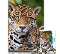 Puzzles for Teenagers Jungle Leopard 1000 Piece Jigsaw Puzzles for Teenagers,Challenging Game for The Whole for Women, Gifts for Men 50x75cm