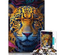 Puzzles for Teenagers Jungle Leopard Jigsaw Puzzles 1000 Pieces for Adults Teens,Unique Birthday And Gifts for for Age 14 50x75cm