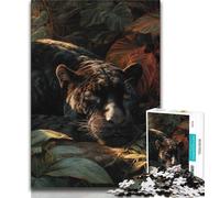 Puzzles for Teenagers Jungle Wild Black Panther Jigsaw Puzzles for Adults 1000,Toys Educational Games Stress Relieving Wishlist with Santa Claus (50x75cm)