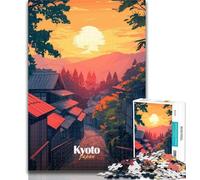 Puzzles for Teenagers Kyoto Sunset Landscape Puzzles 1000 Pieces for Teenagers,learning Educational Toys Unique Home Decor And Gifts 26x38cm